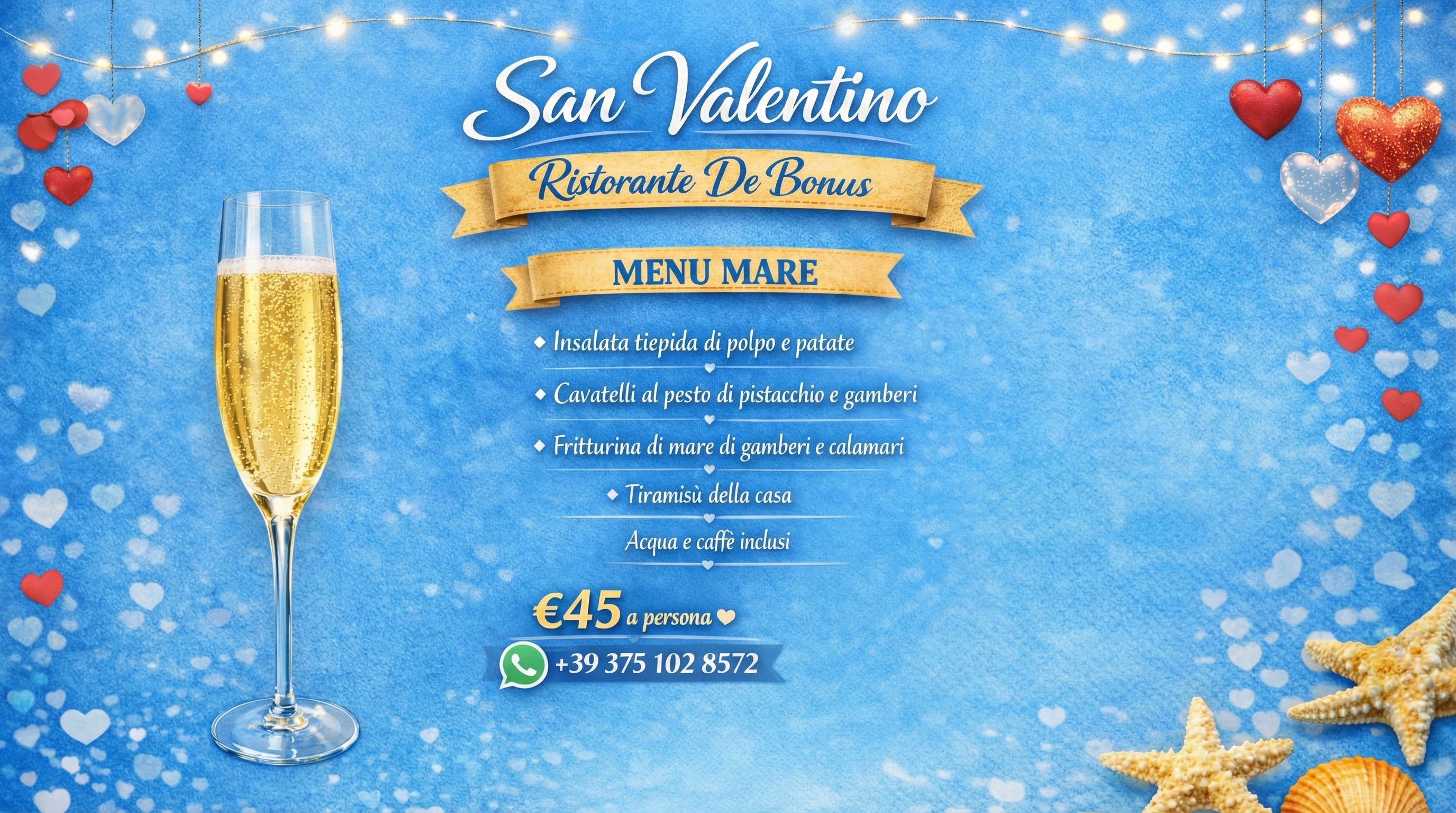 Menu Mare San Valentino 2026
