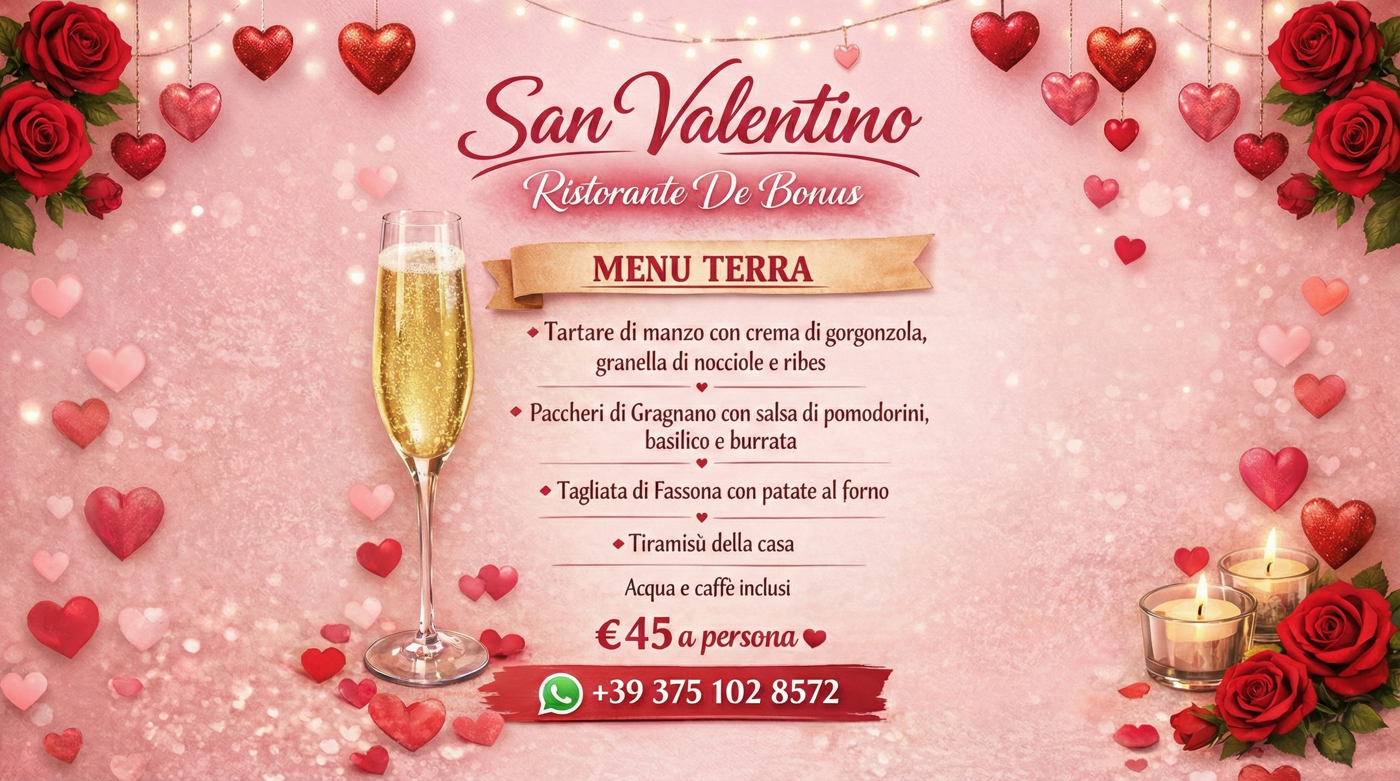 Menu Terra San Valentino 2026